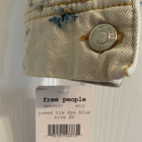 NWT Free People Jones tie-dyed denim jacket size XS - Picture 7 of 8